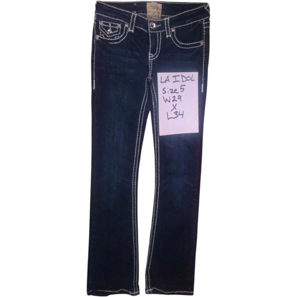 Dark Wash L.A. Idol Jeans Size 5 In Excellent Used Condition, No Flaws! - Picture 6 of 9